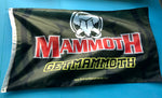 This Black & Red Mammoth Banner / Flag for your Barbell Rack, Home Workout Station - Fitness Banner. 3 feet x 5 feet - 24" x 36 "