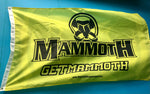 Yellow & Black Mammoth Banner / Flag for your Barbell Rack, Home Workout Station, Home Gym, Fitness Banner. 3 feet x 5 feet - 24" x 36 "