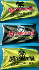 These Mammoth Banner / Flags will be the final touch to your fitness setup, home gym, workout station or barbell rack. 3 feet x 5 feet / 24 " x 36 " Home Gym Decor